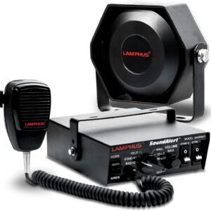 LAMPHUS SoundAlert 100W Police Siren Emergency PA System Kit for Truck Car
