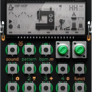 teenage engineering pocket operator PO-24 office, noise percussion drum machine and sequencer, with parameter locks, solo functionality and punch-in effects