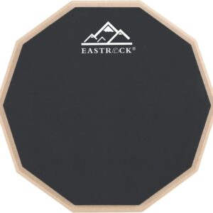 EASTROCK 8 Inches Practice Drum Pad, Double Sided Silent Drum Pad, Black